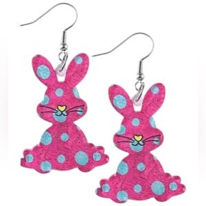 Blue & Pink Bunny Earrings